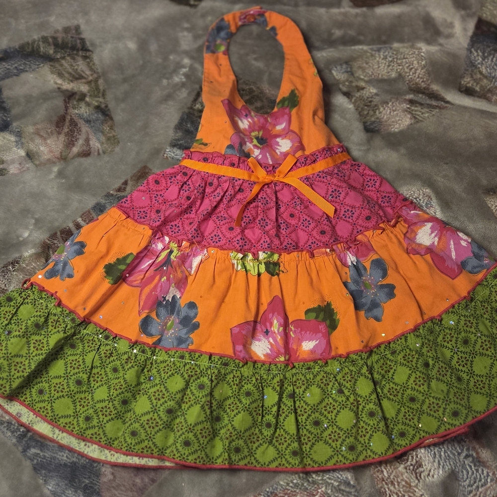 Blueberi Boulevard Multicolor Floral Kids Dress